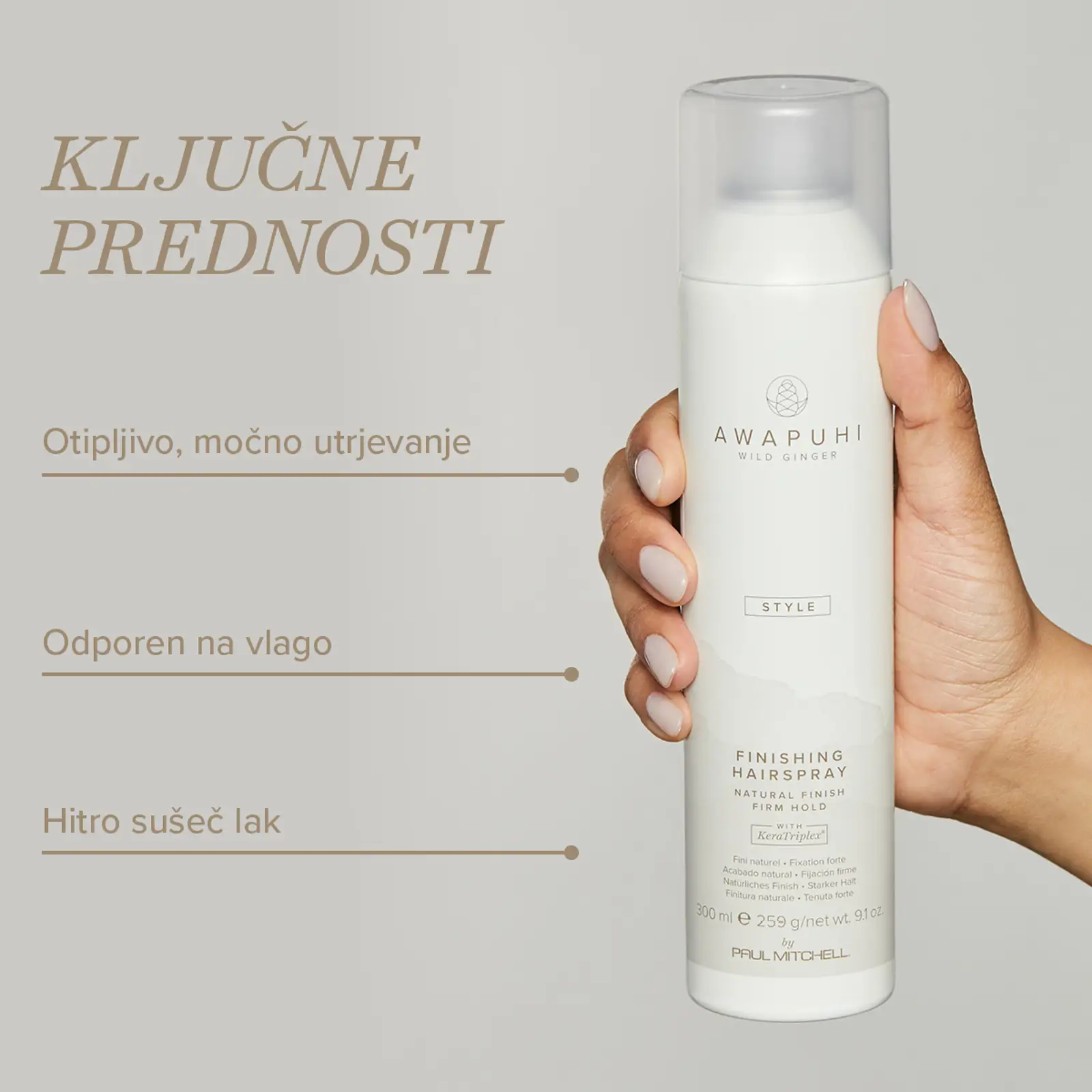 FINISHING HAIRSPRAY 300 ml   AWAPUHI WILD GINGER PAUL MITCHELL
