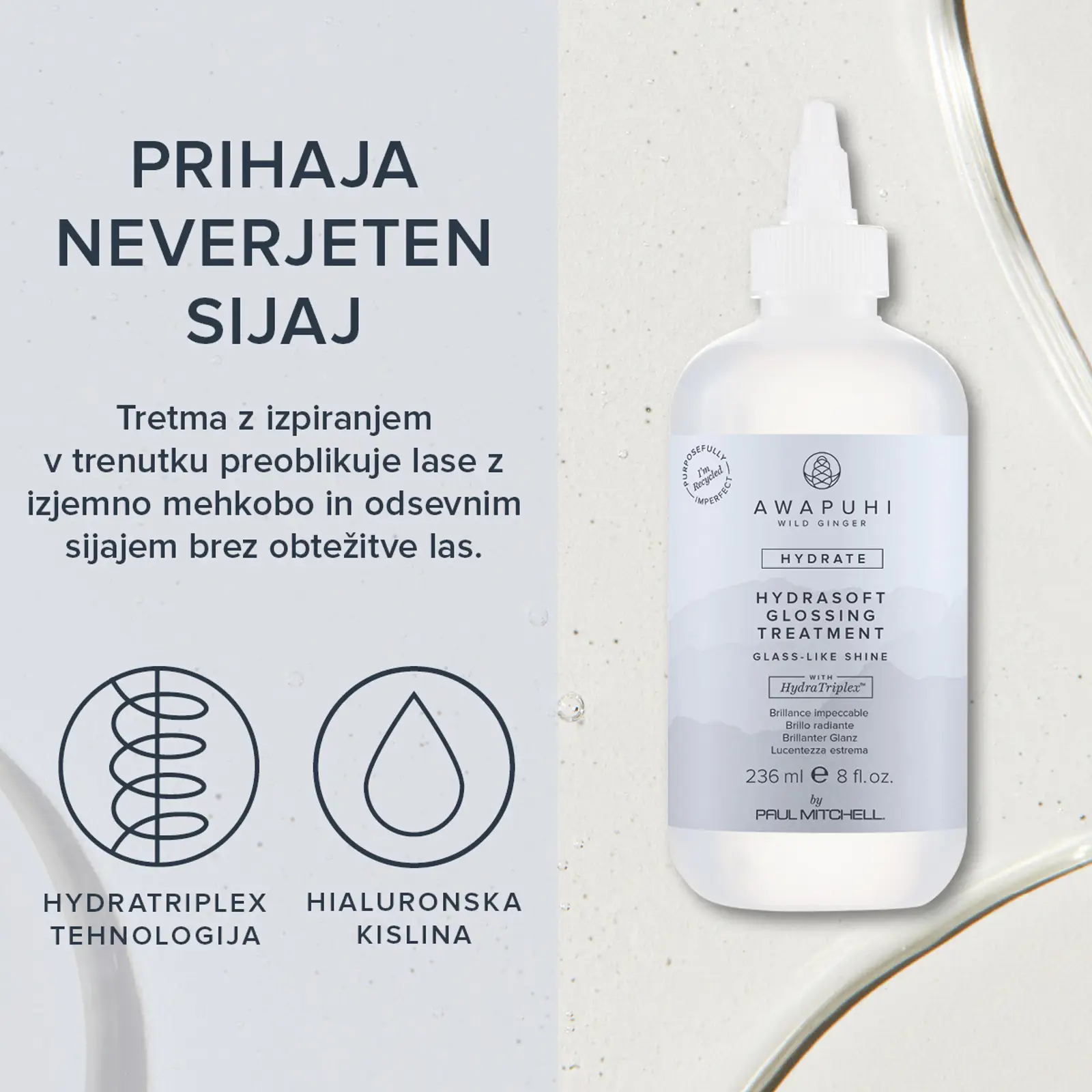 HYDRASOFT GLOSSING TREATMENT 236 ml AWAPUHI WILD GINGER