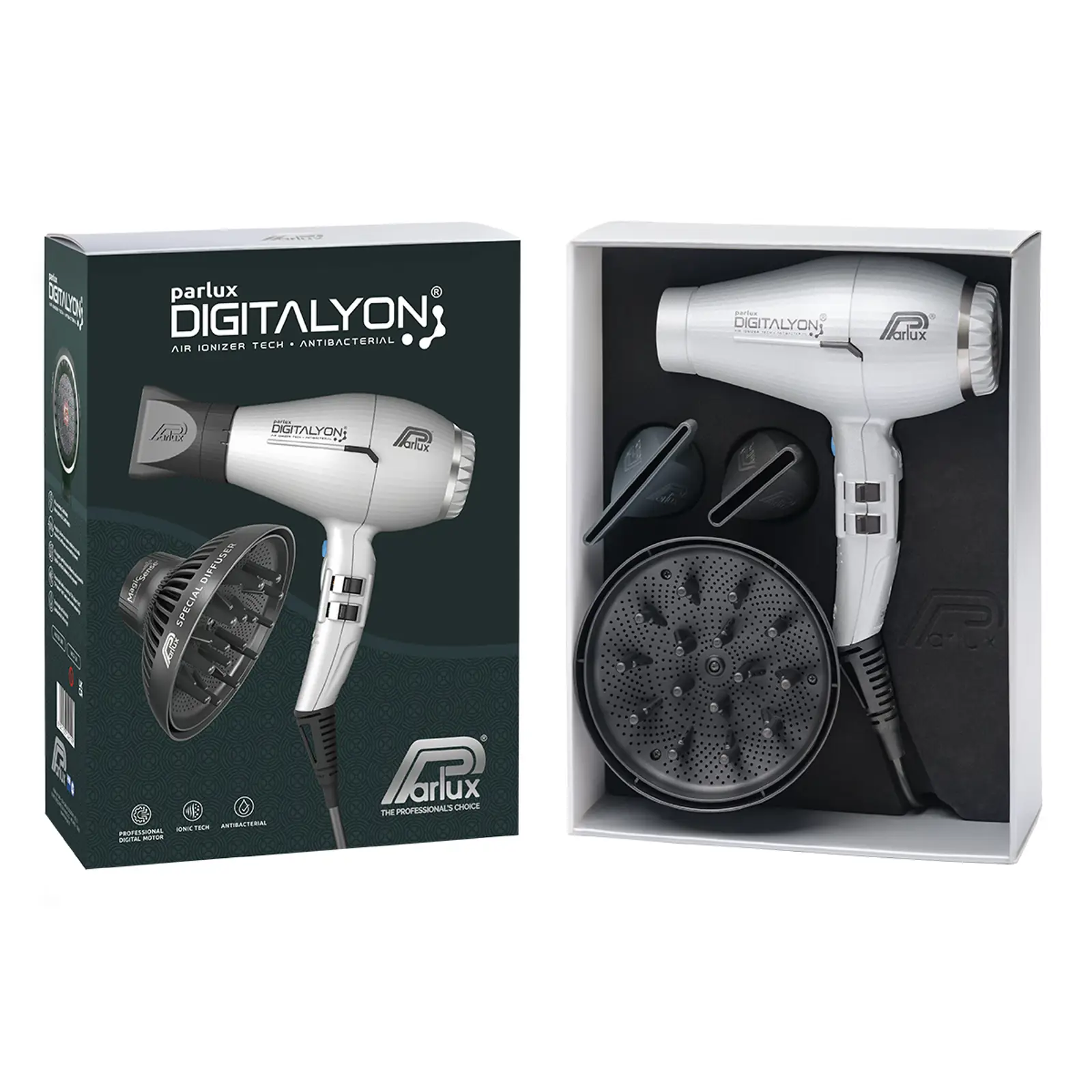 PARLUX DIGITALYON AIR IONIZER TECH ANTIBACTERIAL Silver + MAGICSENSE
