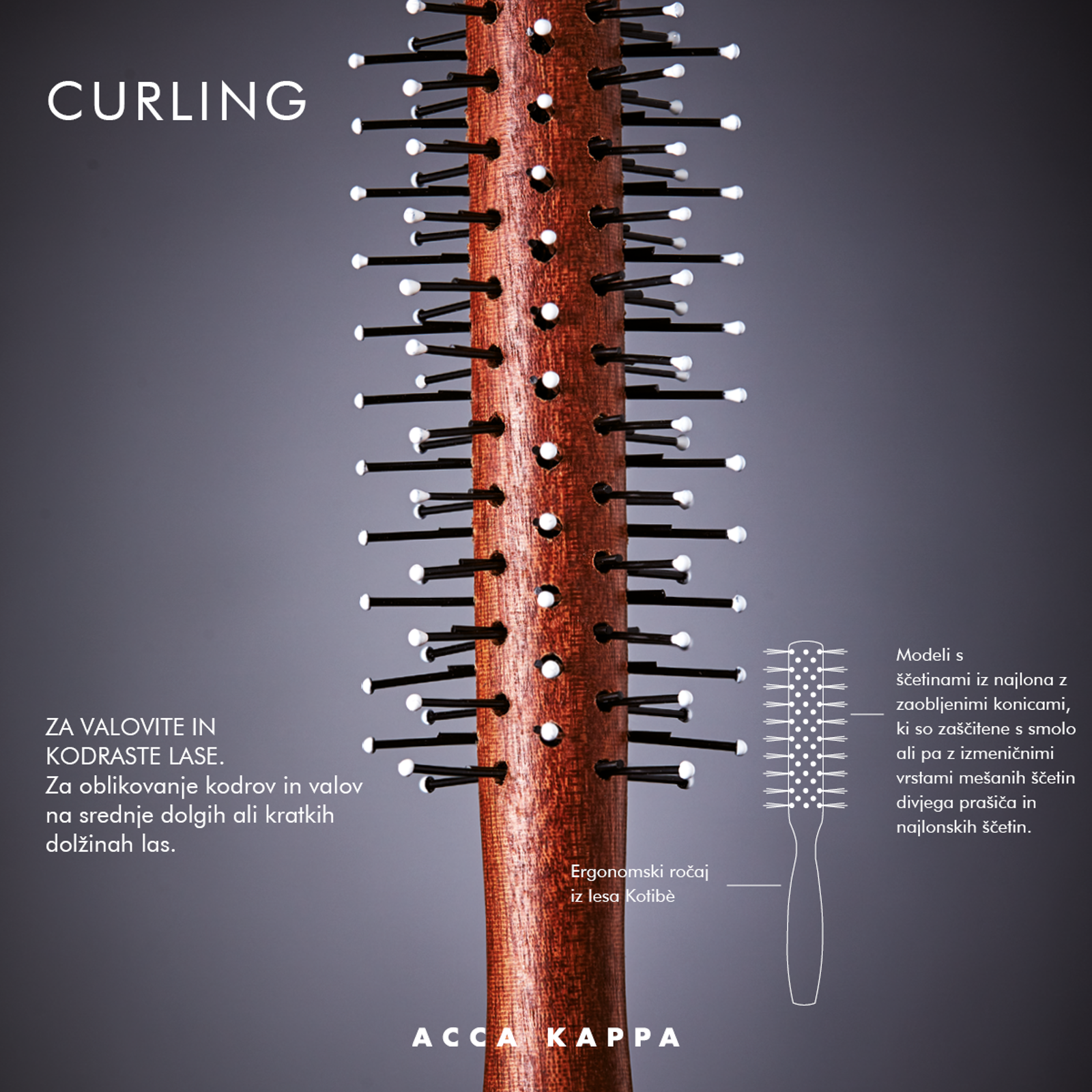 730 KOTIBE ROUND BRUSH  ACCA KAPPA